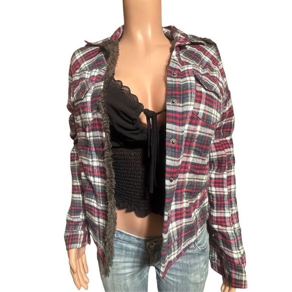 Pulp women long sleeve flannel button up pattern jacket XS - Picture 1 of 7